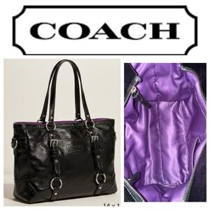 Vintage Coach 2010 Madison Patton, leather Maggie shoulder bag.